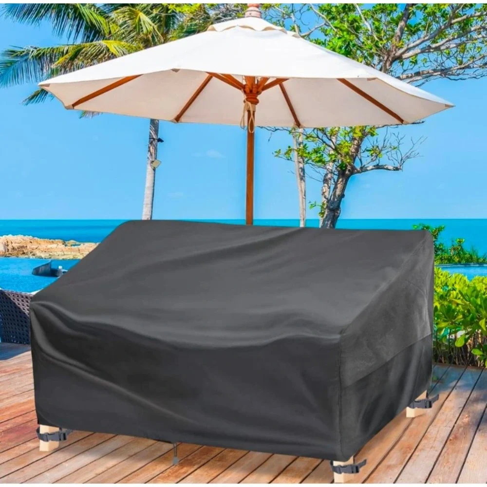 Outdoor Patio Sofa Cover Waterproof Heavy Duty 93W x 40D x 35H‎ Black
